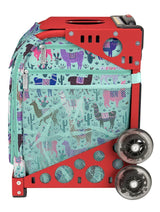 Zuca Llama Rama Sport Insert Bag and Red Frame with Flashing Wheels
