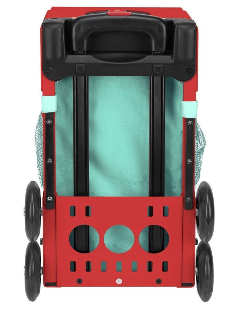 Zuca Llama Rama Sport Insert Bag and Red Frame with Flashing Wheels