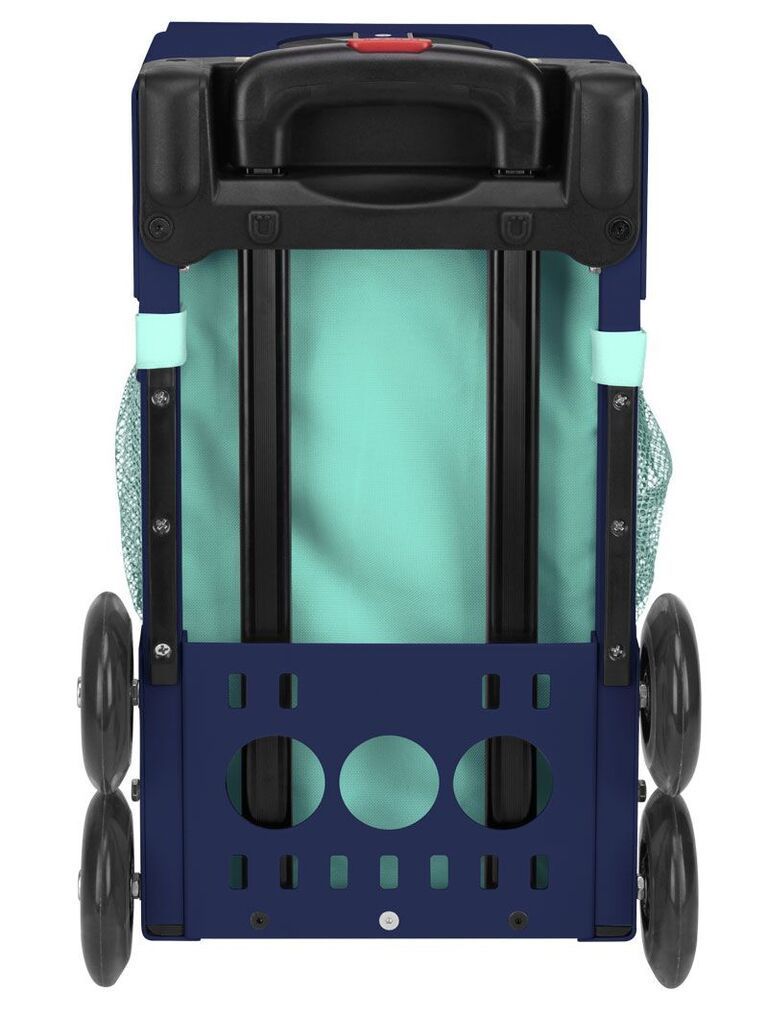 Zuca Llama Rama Sport Insert Bag and Navy Blue Frame with Flashing Wheels