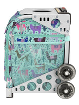 Zuca Llama Rama Sport Insert Bag and White Frame with Flashing Wheels