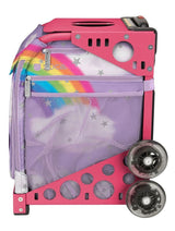 Zuca Unicorn Sport Insert Bag and Pink Frame with Flashing Wheels