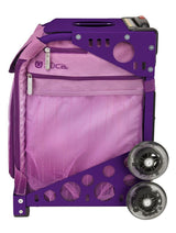 Zuca Velvet Rain Sport Insert Bag and Purple Frame with Flashing Wheels