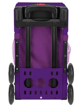 Zuca Velvet Rain Sport Insert Bag and Purple Frame with Flashing Wheels