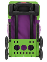 Zuca Velvet Rain Sport Bag and Green Frame with Flashing Wheels