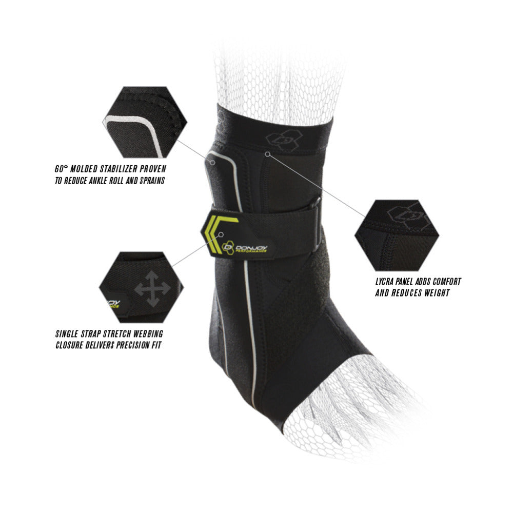 DonJoy Performance Bionic Ankle Brace Pair (Black, Small, Right and Left)