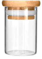 420 Focus Glass Jar with Wooden Lid (4 fl oz, 5-7 g, 2-pack)