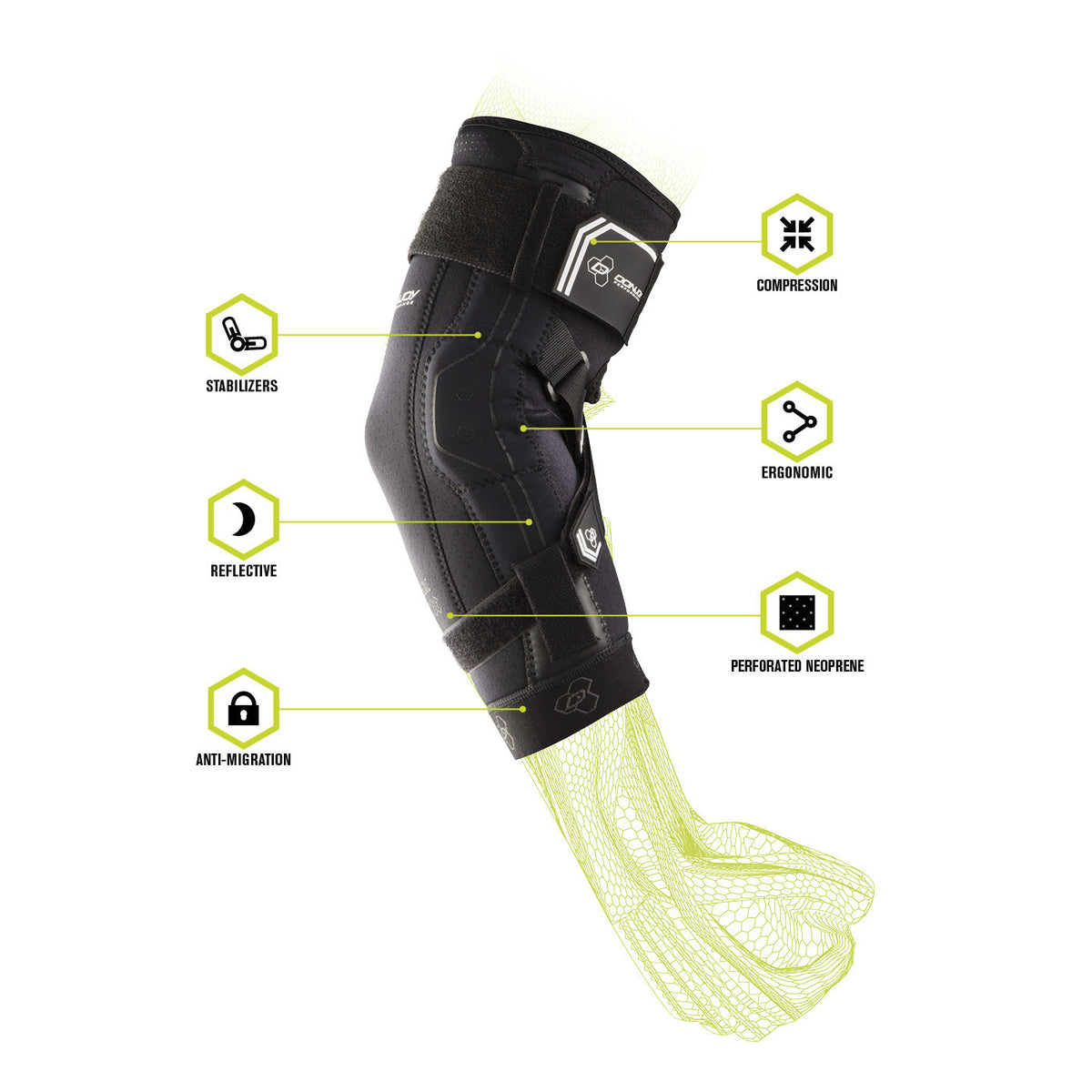 DonJoy Performance Bionic Elbow Brace II (Small) and Ice Pack (11 x 14-Inch)