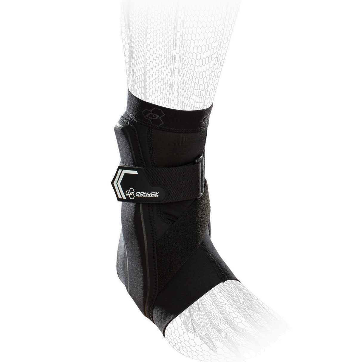 DonJoy Performance Bionic Ankle Brace (Small, Right, Black) and Ice Pack