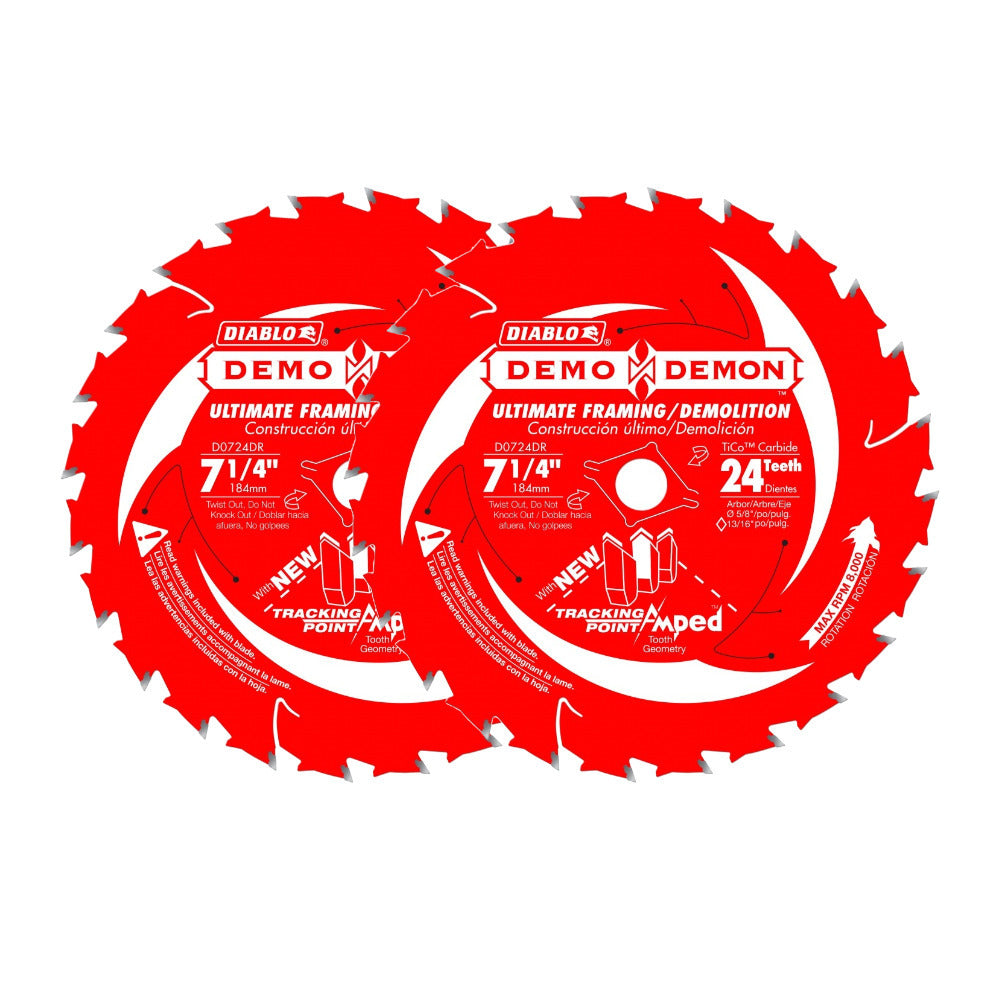 Diablo 71/4-Inch x 24-Tooth PYR Ultimate Framing/Demolition Saw Blade (2-Pack)