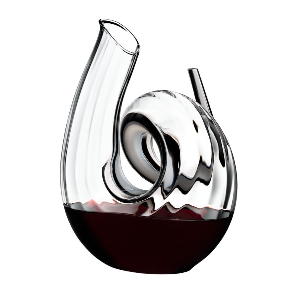 Riedel Decanters Crystal 1.5 Quart Fatto A Mano Curly Decanter
