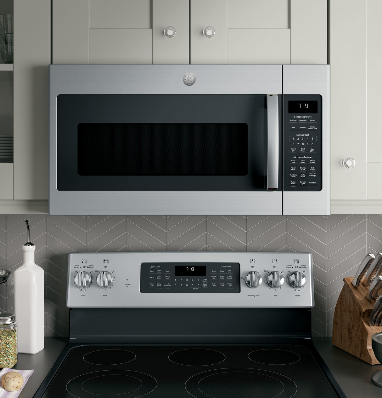 GE 1.9 Cu. Ft. Over-the-Range Sensor Microwave Oven (Stainless Steel)