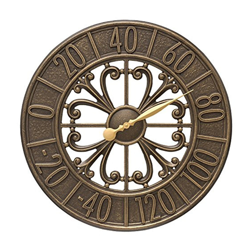 Whitehall Villanova 21-inch Indoor/Outdoor Wall Thermometer (French Bronze)