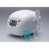 Zojirushi Micom Rice Cooker and Warmer (10-Cup/White) with Stir Spatula & Mitt