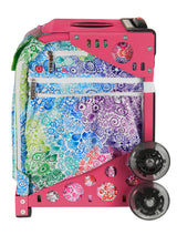 Zuca Rainbow Color Explosion Sport Insert Bag & Pink Frame with Flashing Wheels