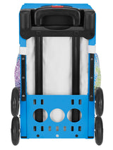 Zuca Rainbow Color Explosion Sport Insert Bag & Blue Frame with Flashing Wheels