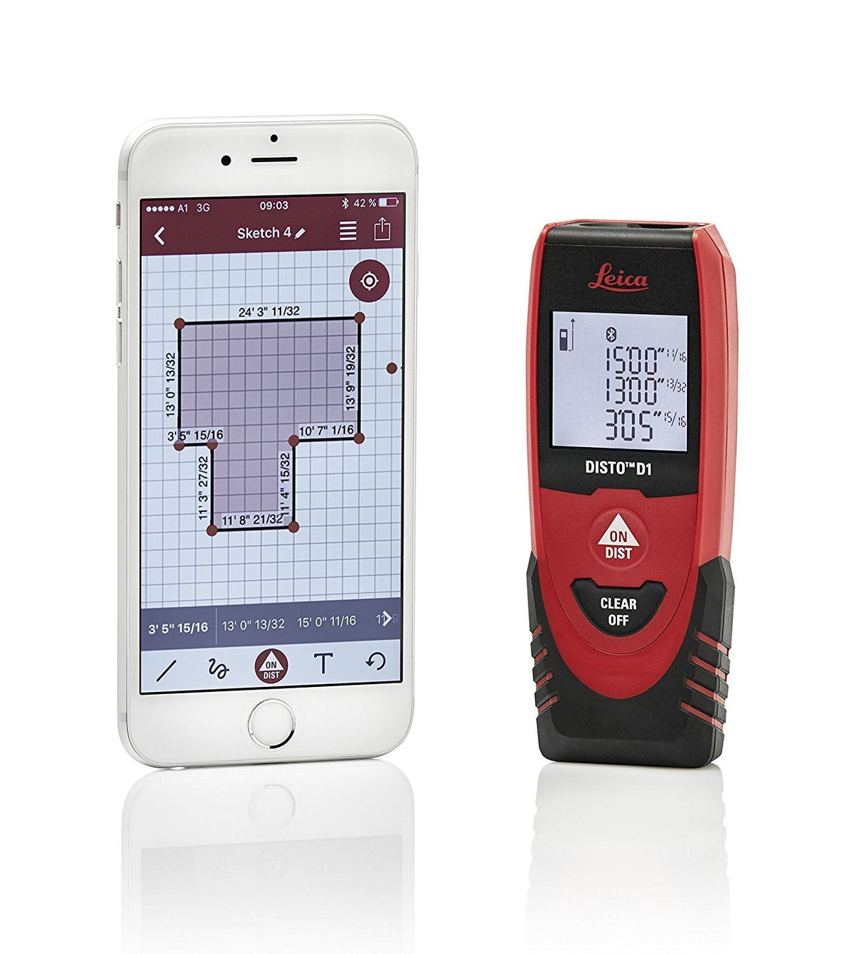Leica DISTO D1 Bluetooth Laser Distance Meter