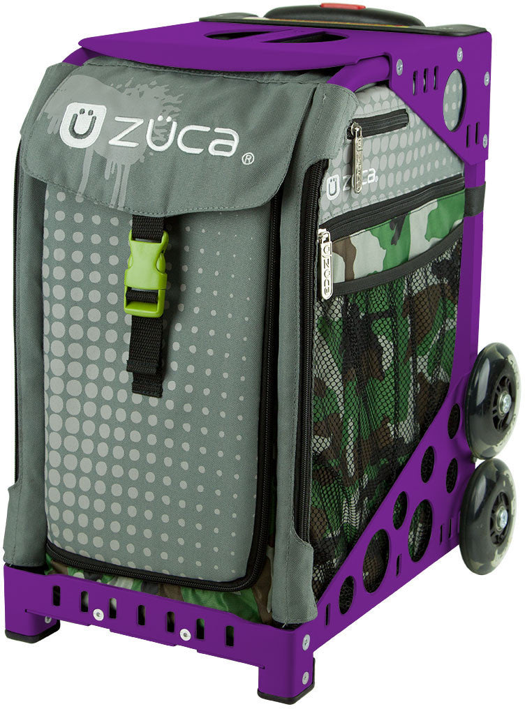 Zuca Paintball Insert Bag & Sport Frame (Purple) w/ Flashing Wheels