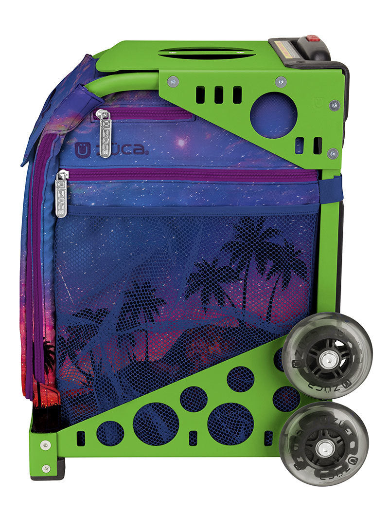 Zuca Island Life Sport Insert Bag & Frame (Green) w/ Flashing Wheels