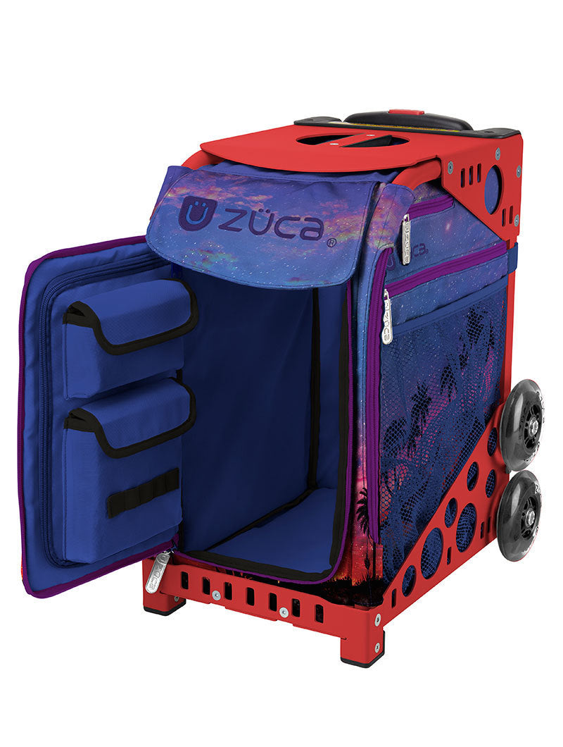 Zuca Island Life Sport Insert Bag & Frame (Red) w/ Flashing Wheels