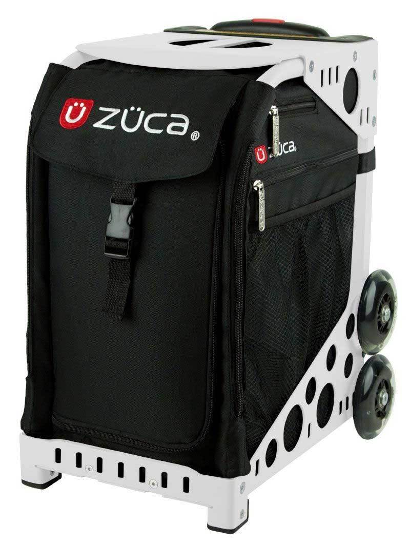 Zuca Sport Obsidian Insert Bag & White Frame with Flashing Wheels