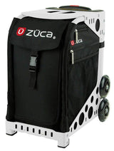 Zuca Sport Obsidian Insert Bag & White Frame with Flashing Wheels