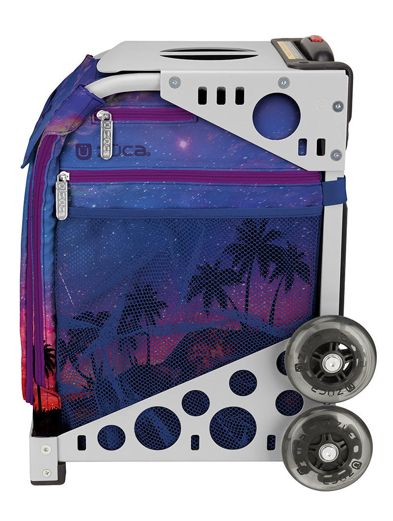 Zuca Island Life Sport Insert Bag & Frame (White) w/ Flashing Wheels