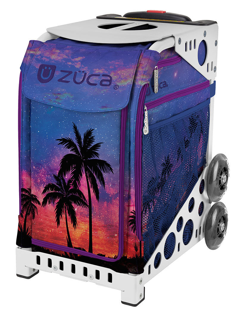 Zuca Island Life Sport Insert Bag & Frame (White) w/ Flashing Wheels
