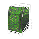 Zuca Green Screen Camo Sport Insert Bag and Black Frame with Flashing Wheels