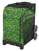 Zuca Green Screen Camo Sport Insert Bag and Black Frame with Flashing Wheels