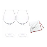 Riedel 644807 Wine Series Pinot Noir Glass (Set of 2) with Polishing Cloth