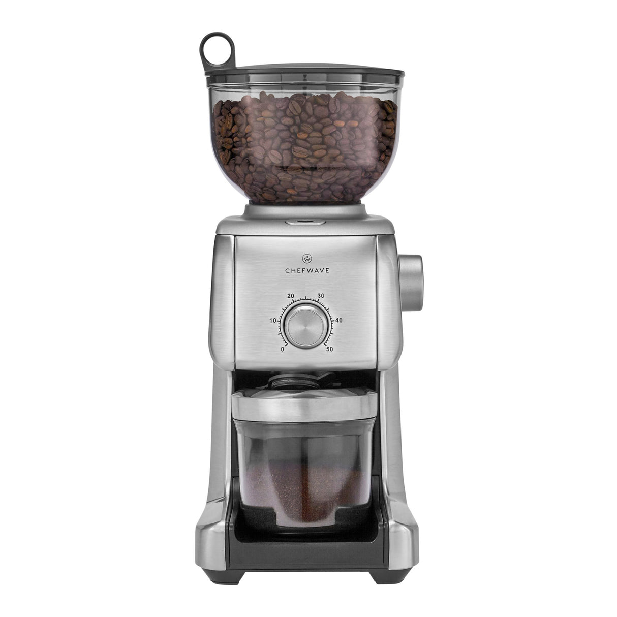 ChefWave Bonne Conical Burr Coffee Grinder w/ 16 Grind Settings, Stainless Steel