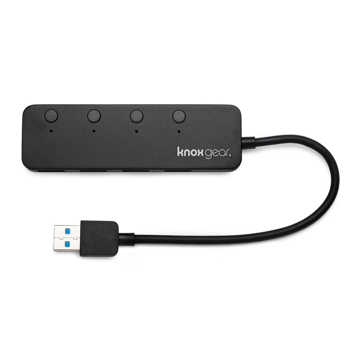 Knox Gear USB 3.0 Hub - 4 Port USB Hub 3.0 - Powered USB Hub for Mac Laptop, PC, PS4, Xbox, TV