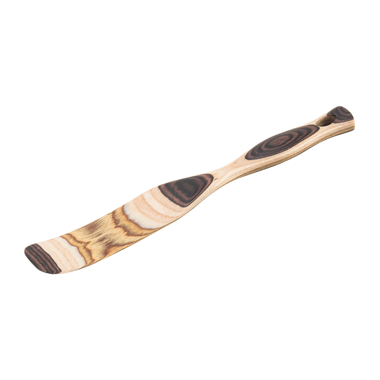 Island Bamboo 8-Inch Pakka Wood Slim Spurtle (Natural)