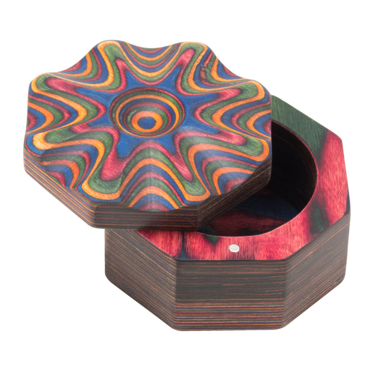 Island Bamboo Pakka Wood Salt Cellar (Rainbow)