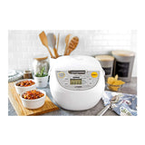 Tiger JBV-S18U 10-Cup Microcomputer Controlled 4-in-1 Rice Cooker (White)
