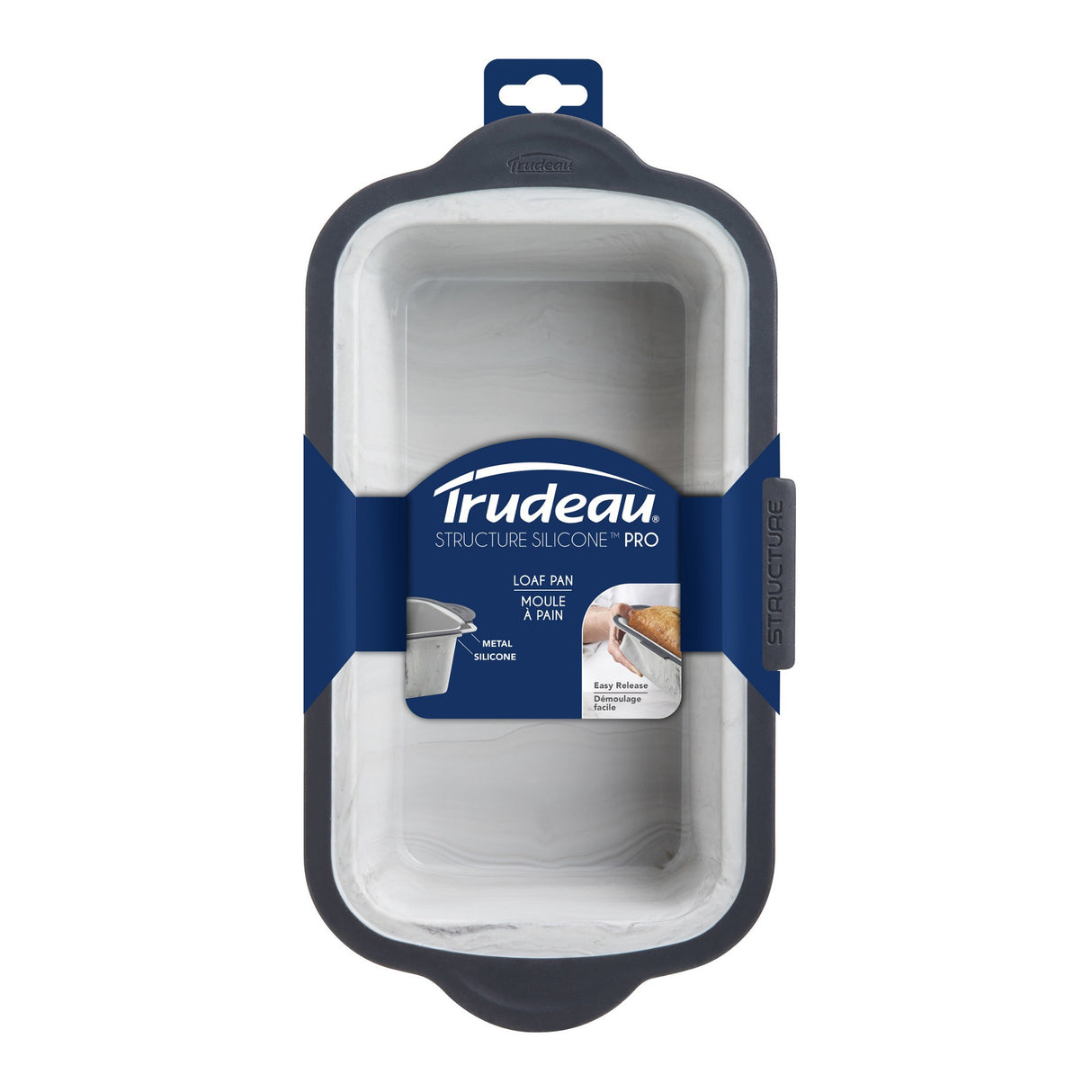 Trudeau Structure Silicone PRO 8.5 x 4.5-Inch Loaf Pan (Marble Effect)