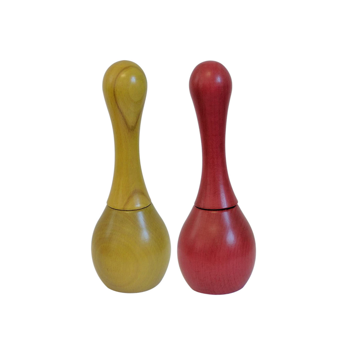 Maracas 9-Inch Beechwood Spice Mill (Green and Red, 2-Pack)