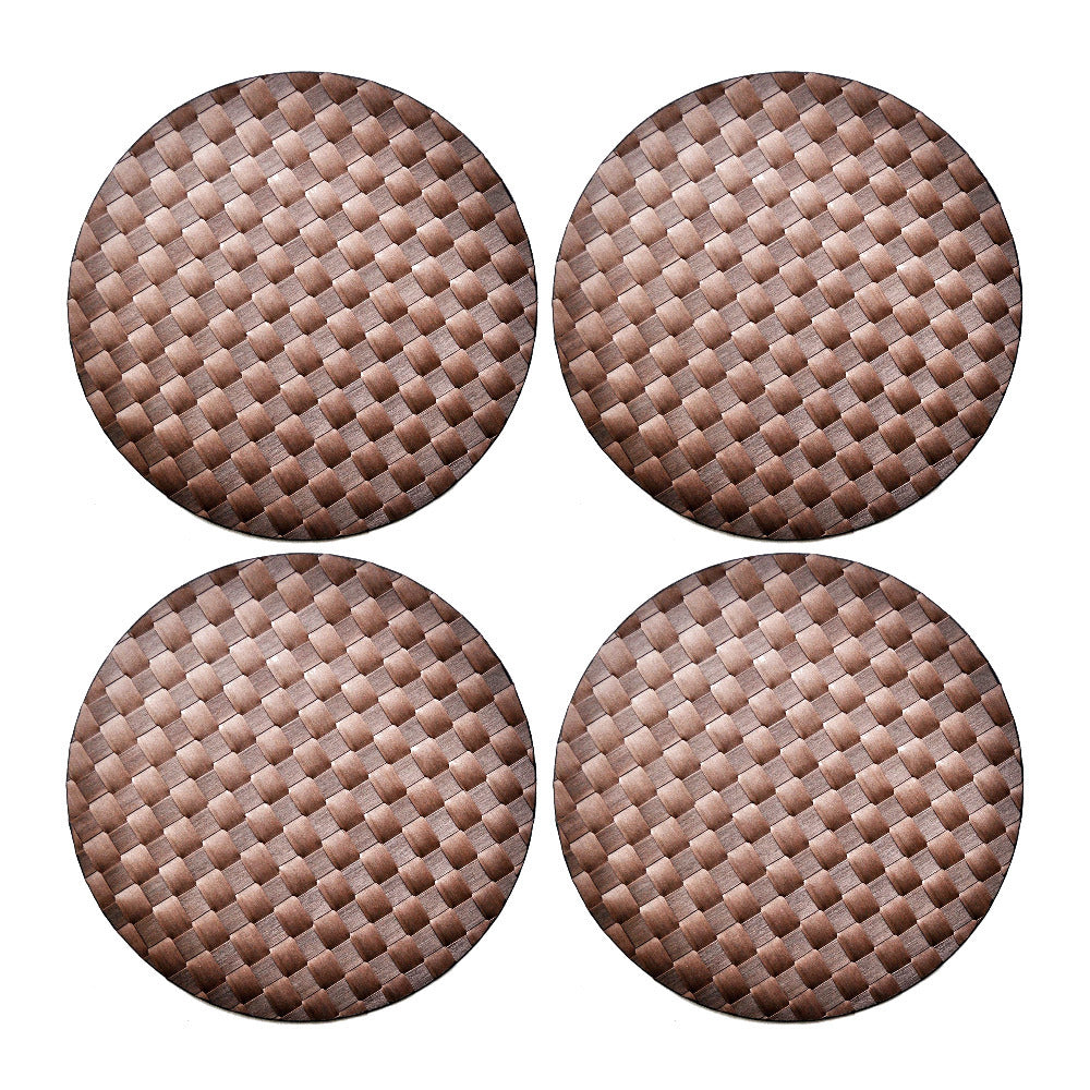 Saleen Round Placemat (Brown, Set of 4)