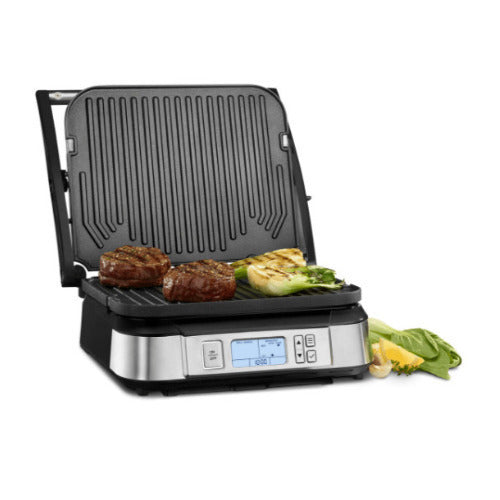 Cuisinart GR-6S Smoke-less Contact Griddler with Small Grill Brush Bundle