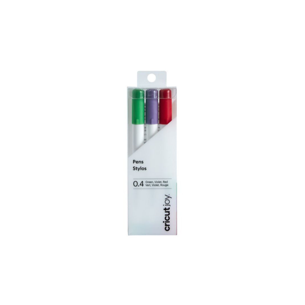 Cricut Joy Fine Point Pens, 0.4 mm (3-Pack, Red, Green, Violet)