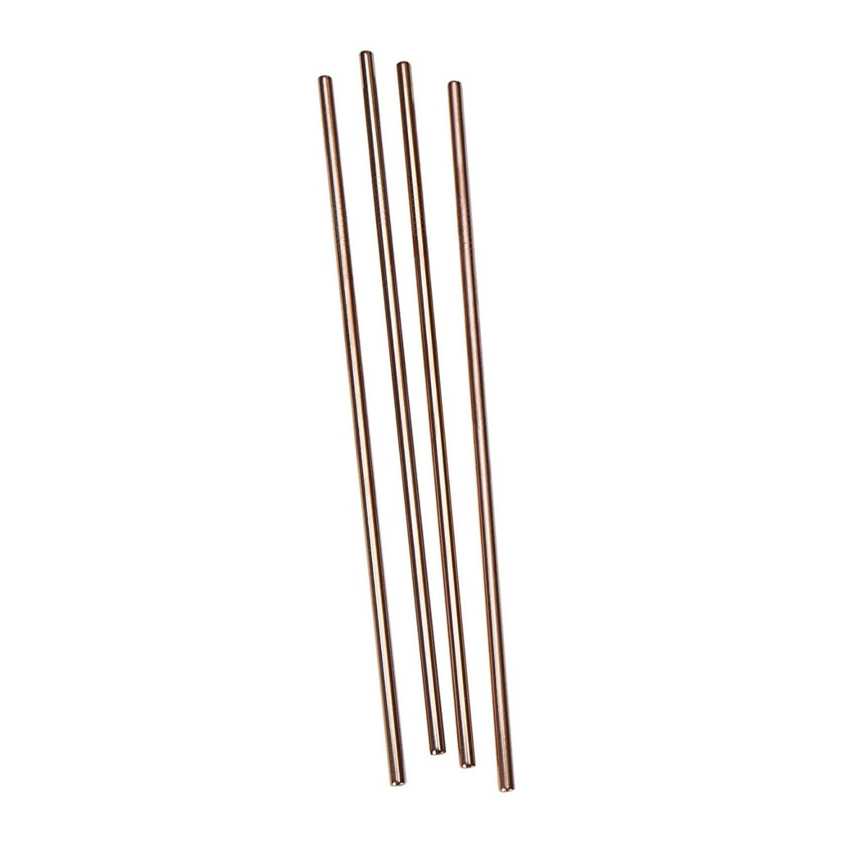 Mind Reader Stainless Steel Reusable Straight/Curved Straws (Rose Gold, 8-Pack)