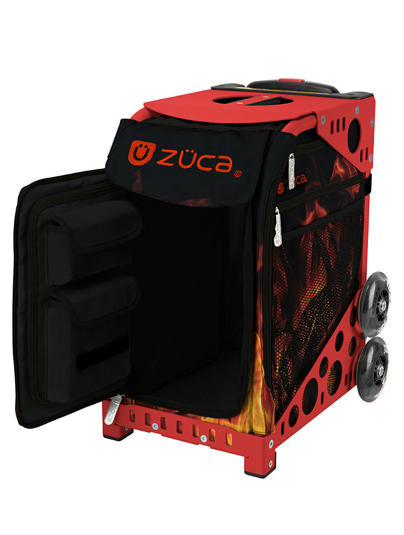 Zuca Blaze Sport Bag and Red Frame with Flashing Wheels