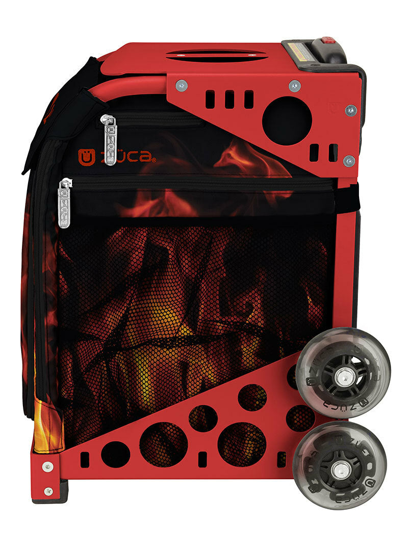 Zuca Blaze Sport Bag and Red Frame with Flashing Wheels