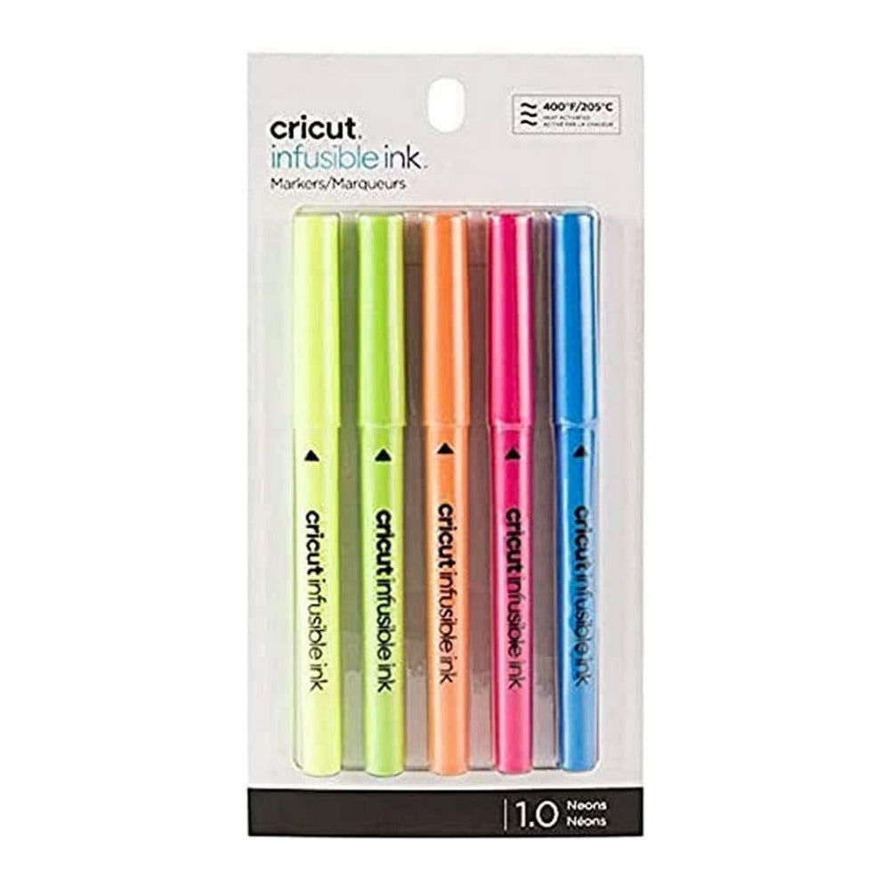 Cricut Infusible Ink Markers, Neon Medium-Point Markers (1.0), 5 count