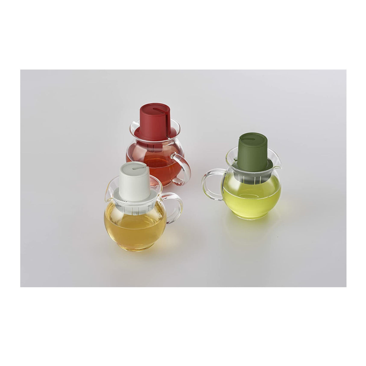 Hario 300ml Teabag Teapot for Decaf and Regular Coffee (Red, White, 2-Pack)