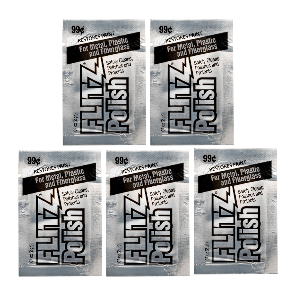 Flitz Individual Polish Packets (2 gr / .07 oz, 5-Pack)