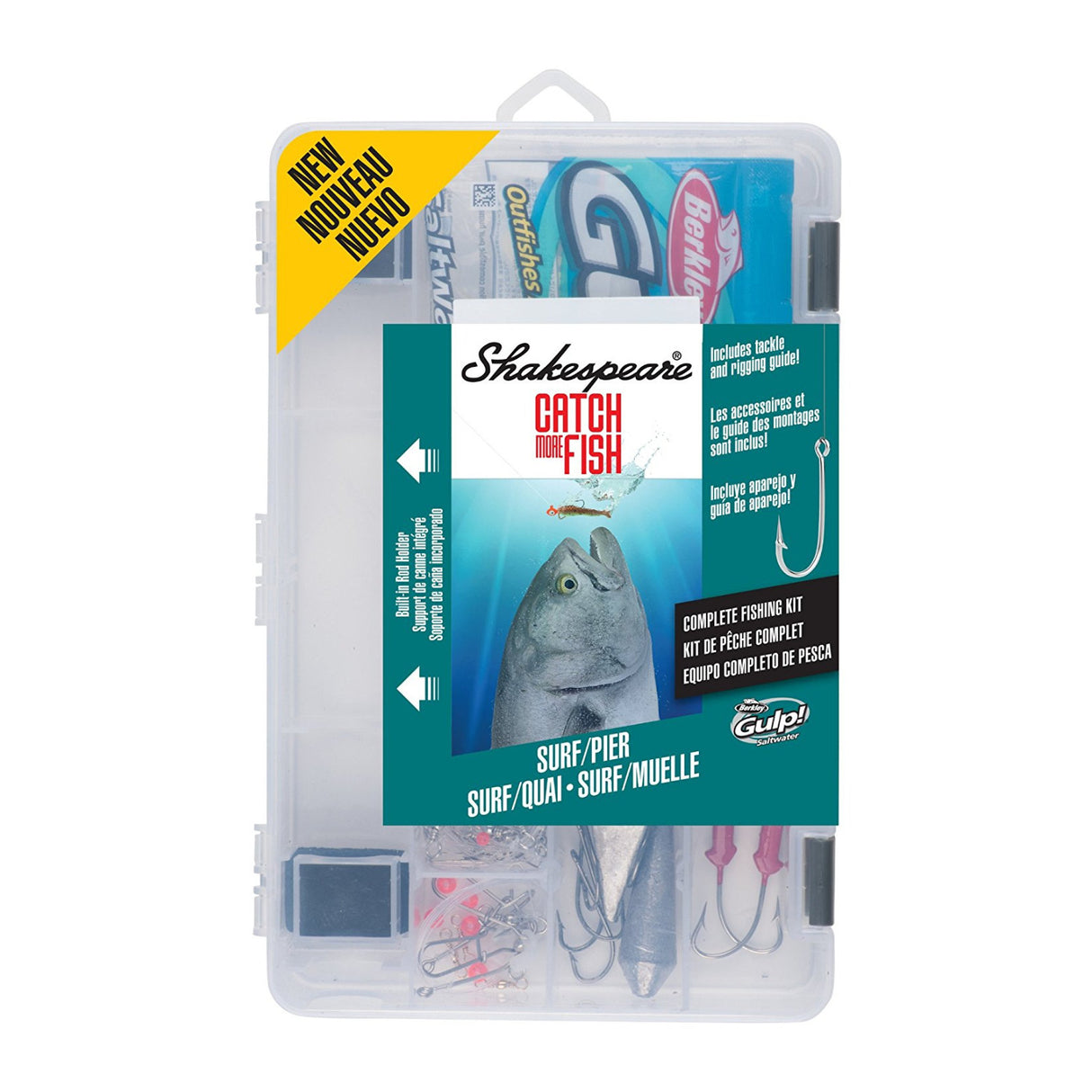 Shakespeare Catch More Fish Tackle Box Kit (Surf/Pier)