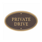 Whitehall Products Private Drive Statement Plaque (Bronze/Gold)
