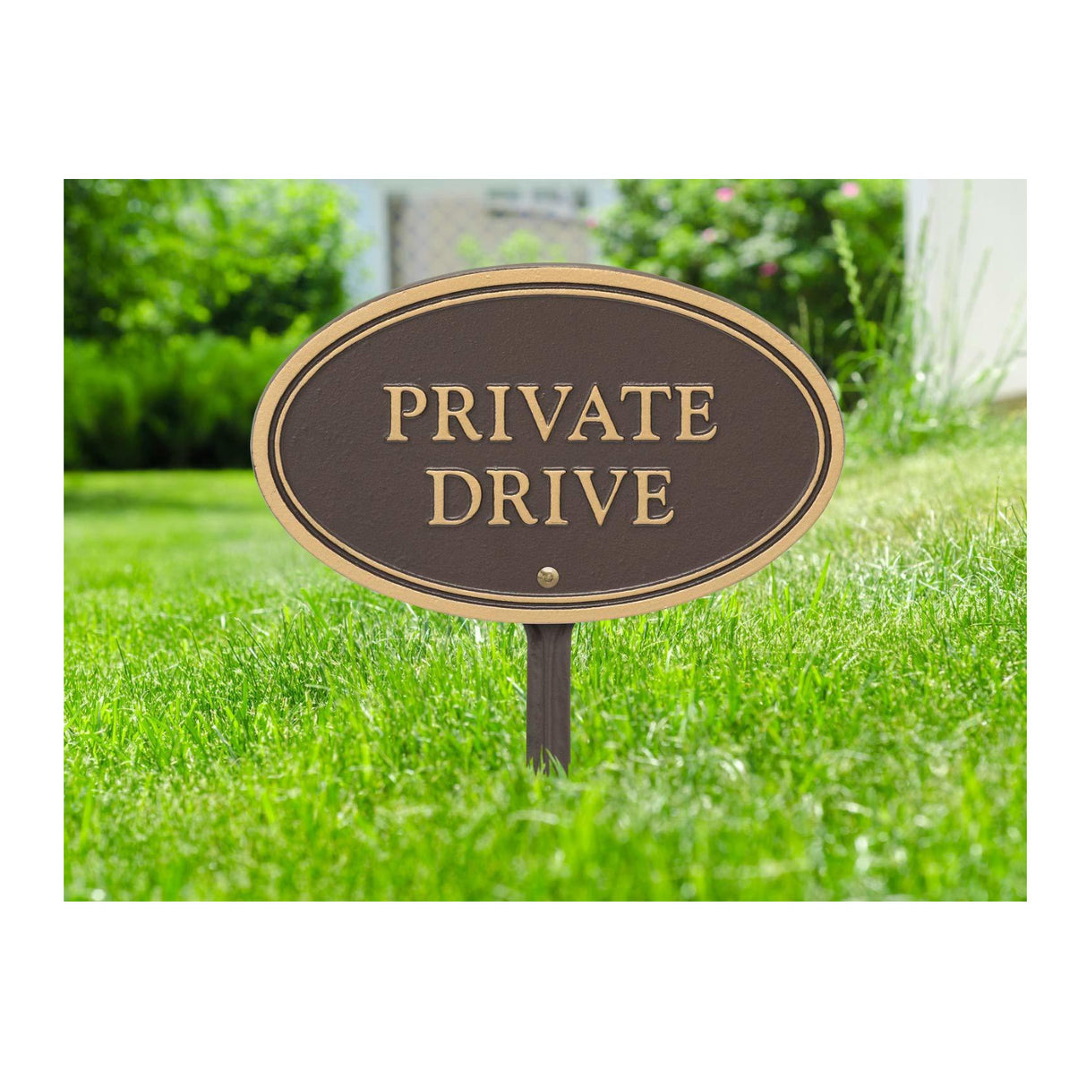 Whitehall Products Private Drive Statement Plaque (Bronze/Gold)
