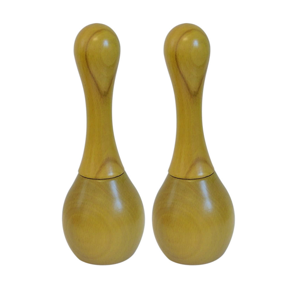 Maracas 9-Inch Beechwood Spice Mill (Green, Set of 2)